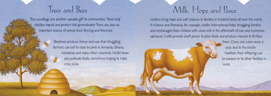 Heifer International gives the gift of livestock to those in need.